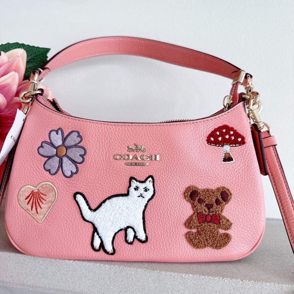 NWT Coach Teri Shoulder Bag With Creature Patches CC420.